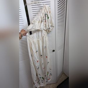 FARM Rio Embroidered Maxi Dress